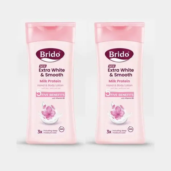 Brido Extra White & Smooth Hand & Body Lotion (Large) Combo Pack