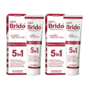 Brido Whitening Cream 5in1 (Combo Pack)