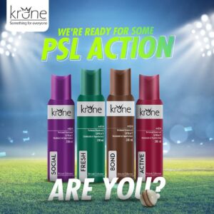 Krone Men Body Spray Collection (Pack of 4) 200ml Each
