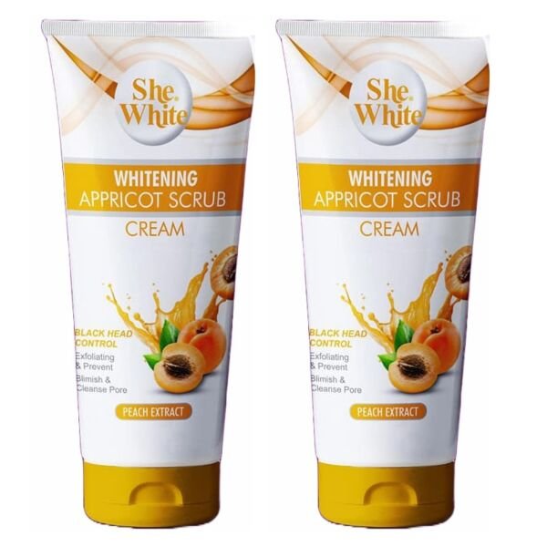 She White Whitening Apricot Scrub Cream (200gm) Combo Pack