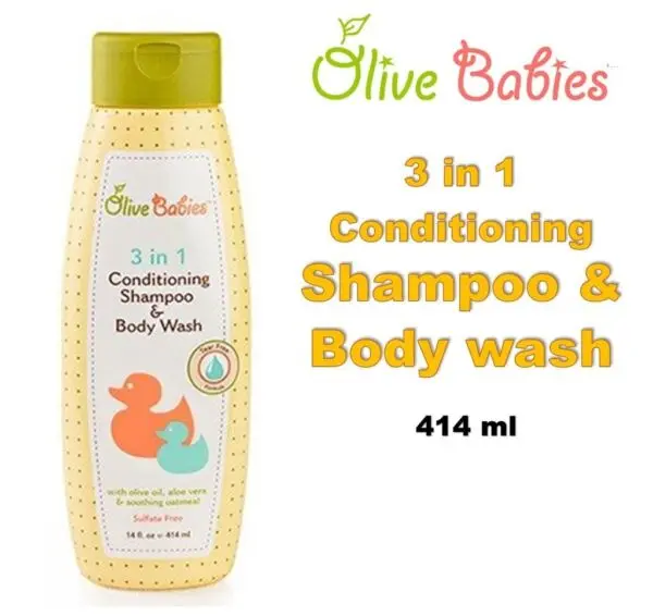 Olive Babies 3in1 Conditioning Shampoo & Body Wash (414ml)