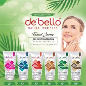 Debello Whitening Facial Kit (200ml Each) Pack of 6