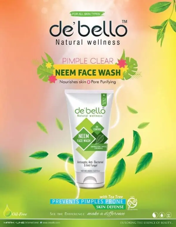 Debello Whitening Neem Face Wash (150ml)