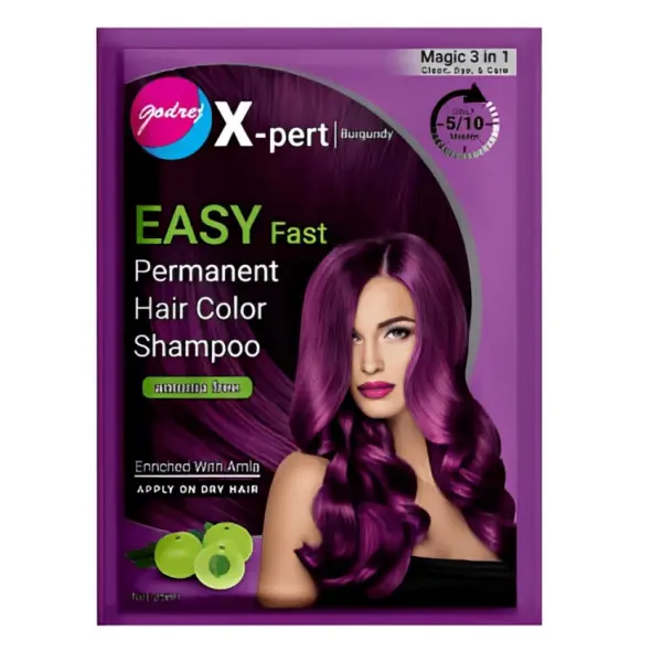 Godrej Easy Fast Hair Color Shampoo Burgundy (25ml) Trynow.pk