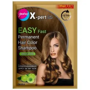 Godrej Easy Fast Permanent Hair Color Shampoo Light Brown (25ml)