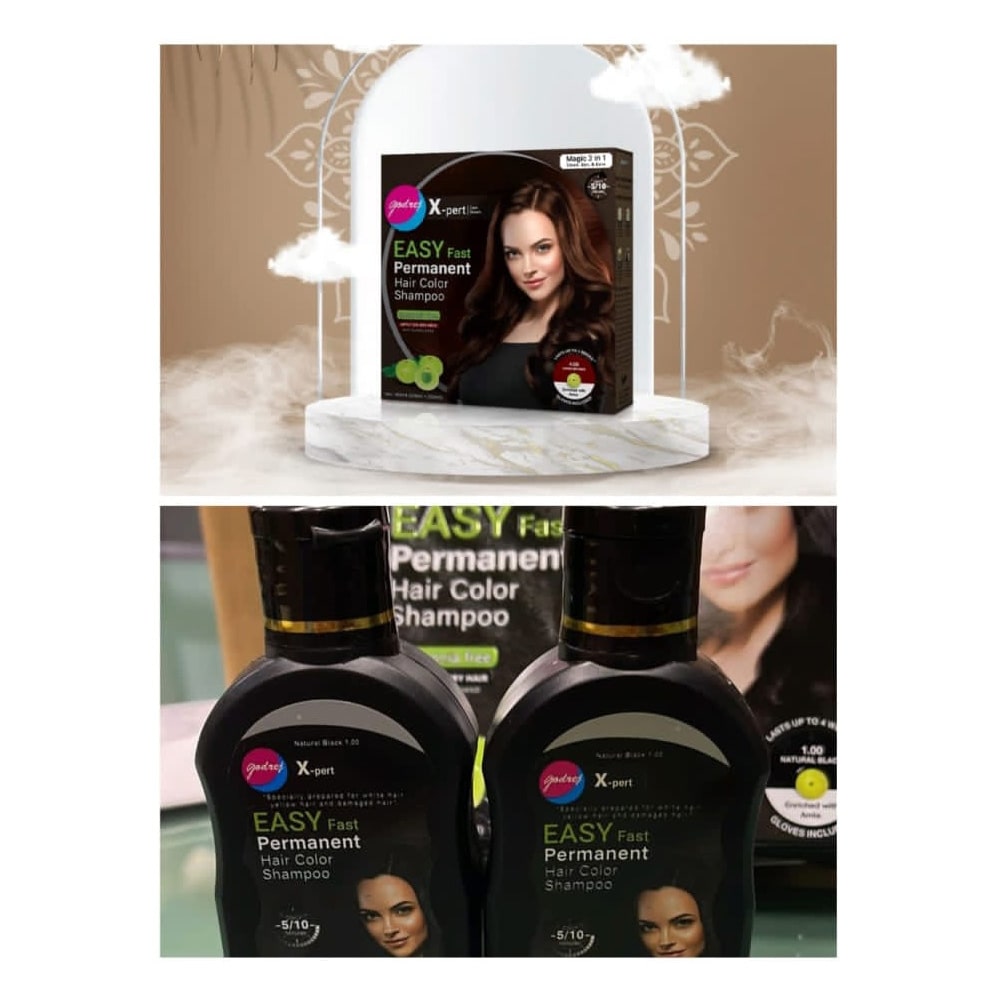 Godrej Xpert Fast Easy Permanent Hair Color Shampoo Kit – 