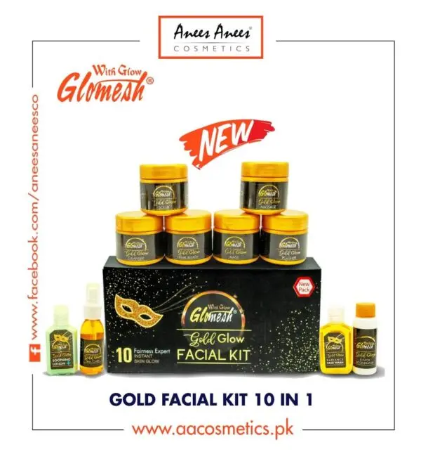 Anees Anees Cosmetics Gold Facial Kit (Pack of 10)