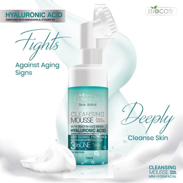 Biocos Cleansing Mousse Hyaluronic Acid Face Wash (120ml)