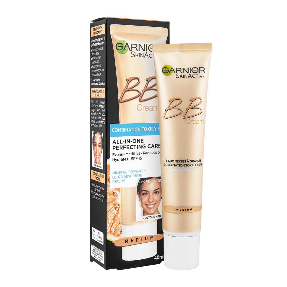 Garnier Skin Active BB Cream All In 1 Medium 40ml Trynow pk