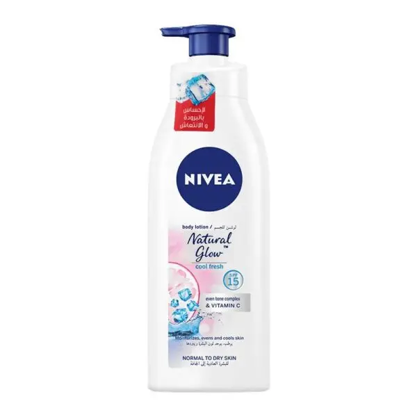 Nivea Natural Glow Cool Fresh Normal To Dry Skin Body Lotion (400ml)