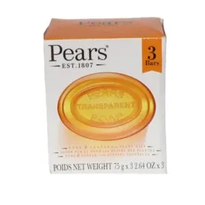 Pears Transparent Soap 3 Bars Pack (75gm Each)