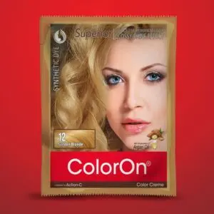 Coloron Permanent Hair Color #12 (Golden Blonde) Sachet