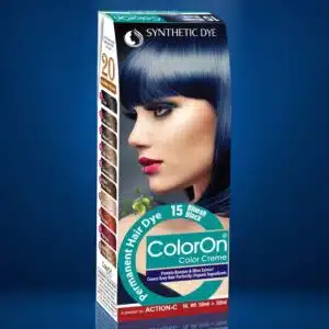Coloron Permanent Hair Dye #15 (Bluesh Black)