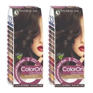 Coloron Permanent Hair Dye #3 (Medium Brown) Combo Pack