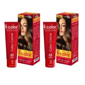 I-Color Hair Color 43 (Dark Brown) Combo Pack