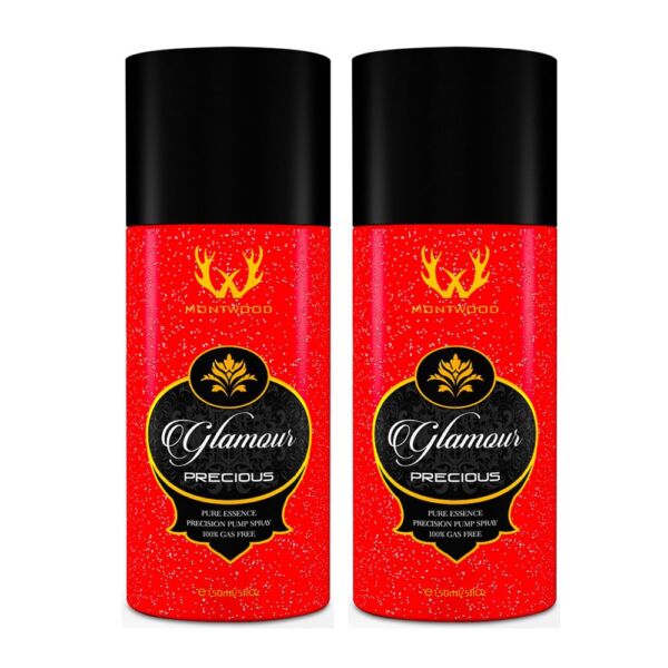 Montwood Glamour Precious Body Spray (150ml) Combo Pack