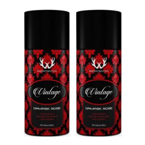 Montwood Vintage Damask Rose Body Spray (150ml) Combo Pack