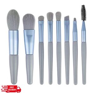Professional Makeup Brushes 8-Pcs (Grey in Color)
