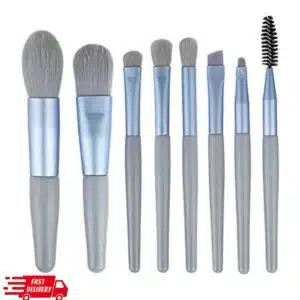 Professional Makeup Brushes 8-Pcs (Grey in Color)
