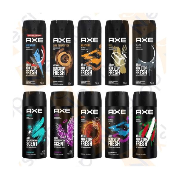 Axe 48H Perfume Body Spray (150ml) Pack of 10 Deal