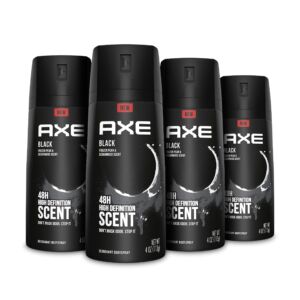 Axe Black 48H Body Spray (150ml) Pack of 4 Deal