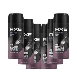 Axe Black Night 48H Body Spray (150ml) Pack of 6 Deal