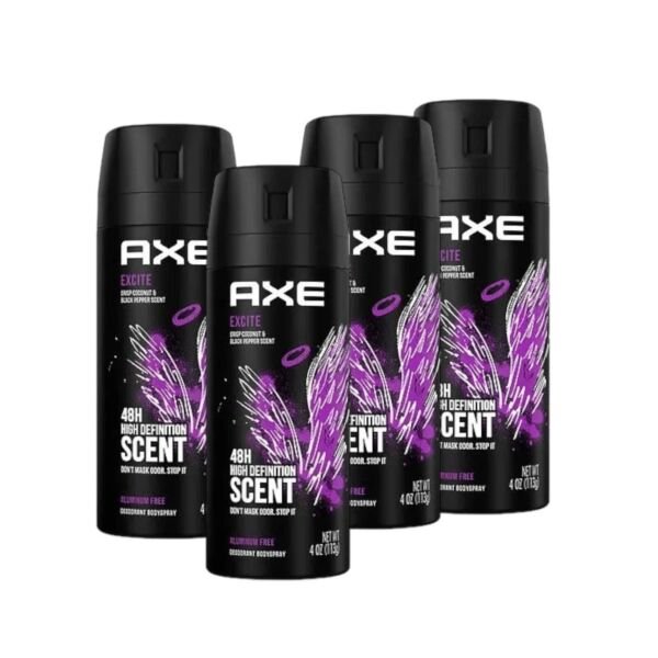 Axe Excite 48H Body Spray (150ml) Pack of 4 Deal