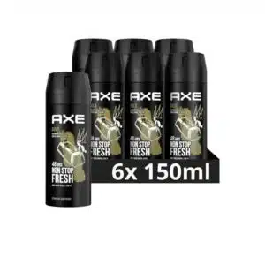 Axe Gold 48H Body Spray (150ml) Pack of 6 Deal