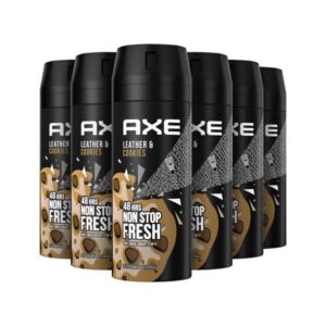 Axe Leather & Cookies 48H Body Spray (150ml) Pack of 6 Deal