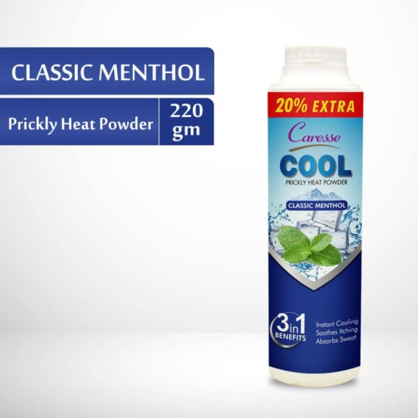 Caresse Cool Prickly Heat Powder Classic Menthol (220gm)