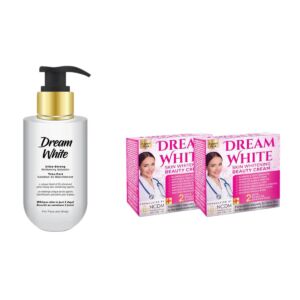 Dream White Skin Whitening Beauty Cream (30gm) 2Pcs + Dream White Lotion