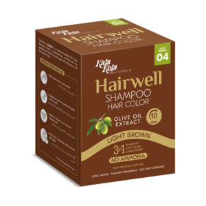 Kala Kola Hairwell Shampoo Hair Color (Light Brown) Sachet Box