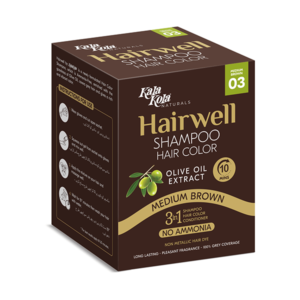 Kala Kola Hairwell Shampoo Hair Color (Medium Brown) Sachet Box