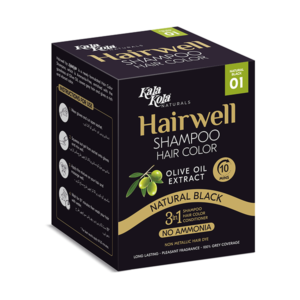 KalaKola Hairwell Color Shampoo (Black) Sachet Box