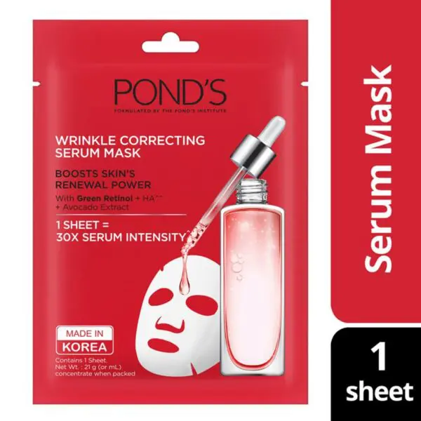 Ponds Wrinkle Correcting Serum Sheet Mask (21gm) Trynow.pk