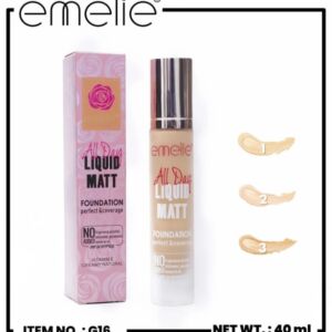 Emelie All Day Liquid Matt Foundation (40ml) Shade-1
