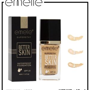 Emelie Better Skin Waterproof Foundation (40ml) Shade-1
