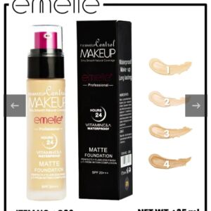 Emelie Makeup Control 24H Matte Foundation (35ml) Shade-1