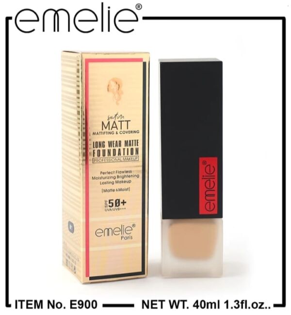 Emelie Matt & Cover Long Wear Matte Foundation (40ml)