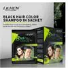 Lichen Black Shampoo Hair Color Sachet (10Pcs)