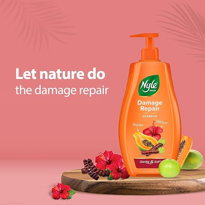 NYLE Naturals Damage Repair Shampoo Papaya (400ml) – Trynow.pk