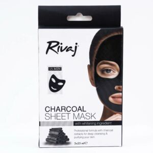 Rivaj UK Charcoal Sheet Mask (3x25ml)