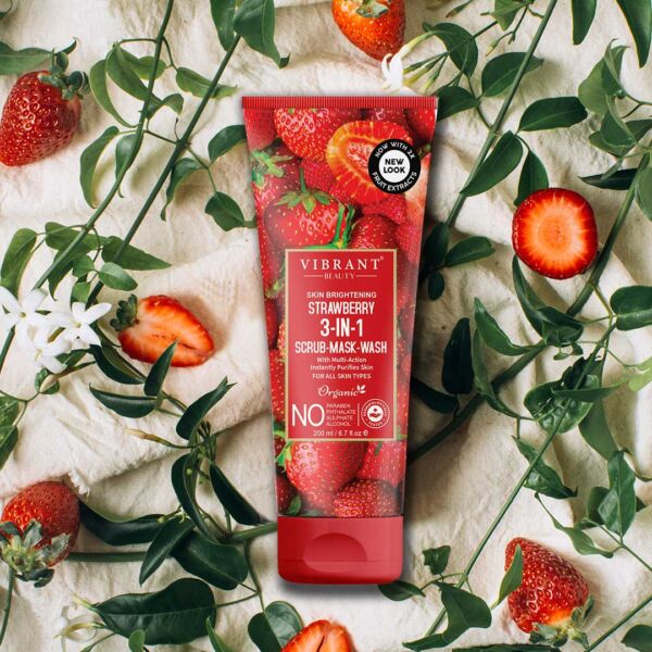 Vibrant Beauty Strawberry 3in1 Scrub-Mask-Wash (200ml)