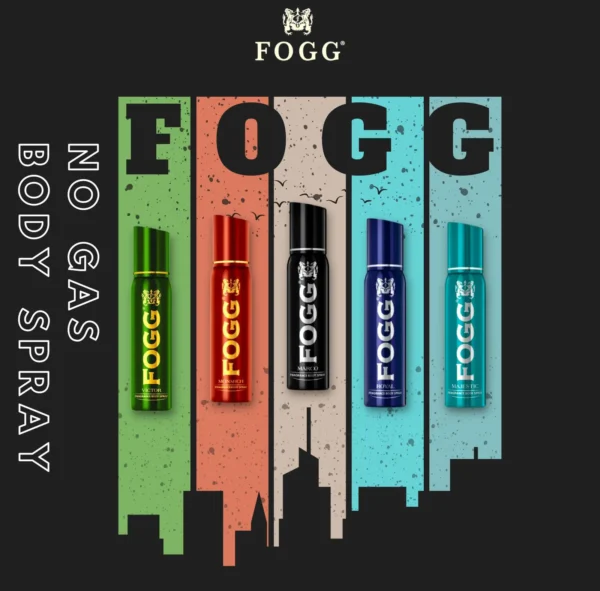 FOGG Perfume Sprays (120ml) Pack of 5 Deal