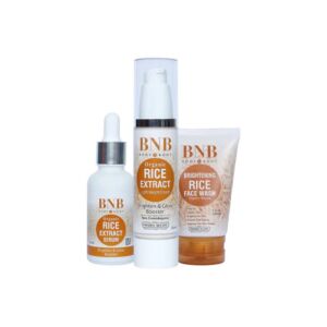 BNB Rice Glow Day Care Essentials (Rice Extract Facewash + Rice Extract Cream + Rice Extract Serum)