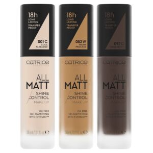 Catrice Cosmetics All Matt Shine Control Makeup Foundation Shade-001 (30ml)