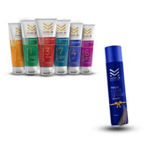 MARK30 Complete Facial Kit Bundle Cleanser & Face Wash & Massage Cream & Mud Mask & Scrub & Skin Polisher & Get Hair Spray 200ml Free Facial Kit