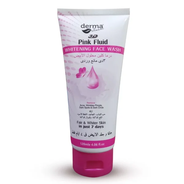 Derma clean 3d pink fluid face wash