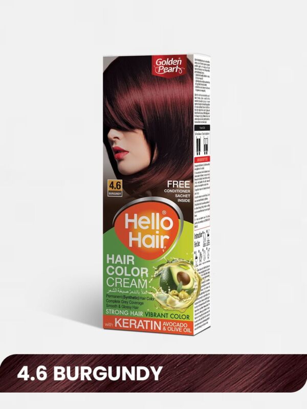 Golden Pearl Hello Hair Hair Color (Burgundy 4.6)