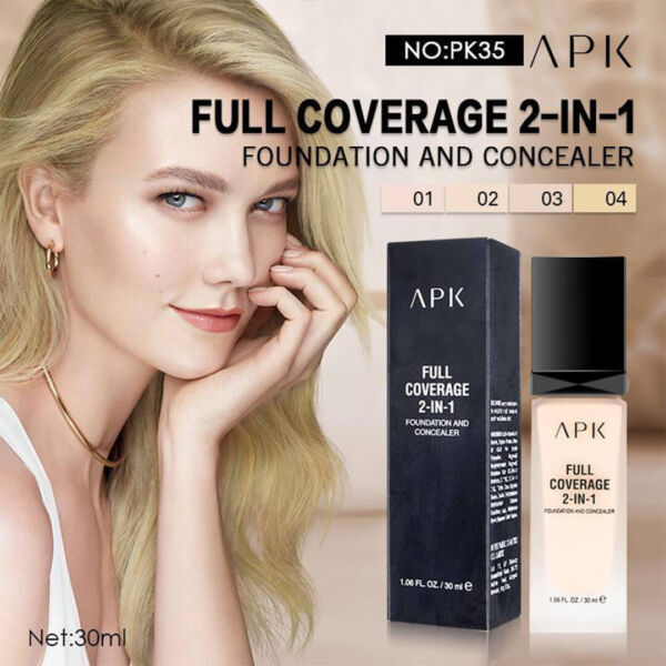 APK Full Coverage 2in1 Foundation & Concealer (30ml) Shade #1